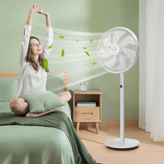 Ventilator staand - Statiefventilator - Staande ventilator - Verstelbaar - Wit - Aigostar