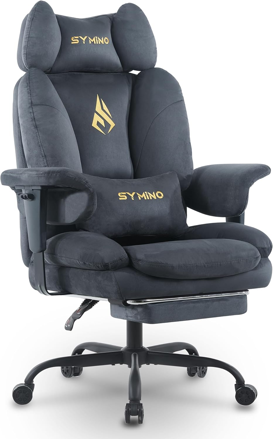 Ergonomische Bureaustoel -  Office Chair - Gamestoel - Volwassenen - Grijs - SYMINO