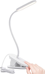 Aigostar 10A52 - LED Bureaulamp - Dimbaar - 3 Helderheid - Verstelbare Leeslamp - Nachtlamp - 4000K - Wit