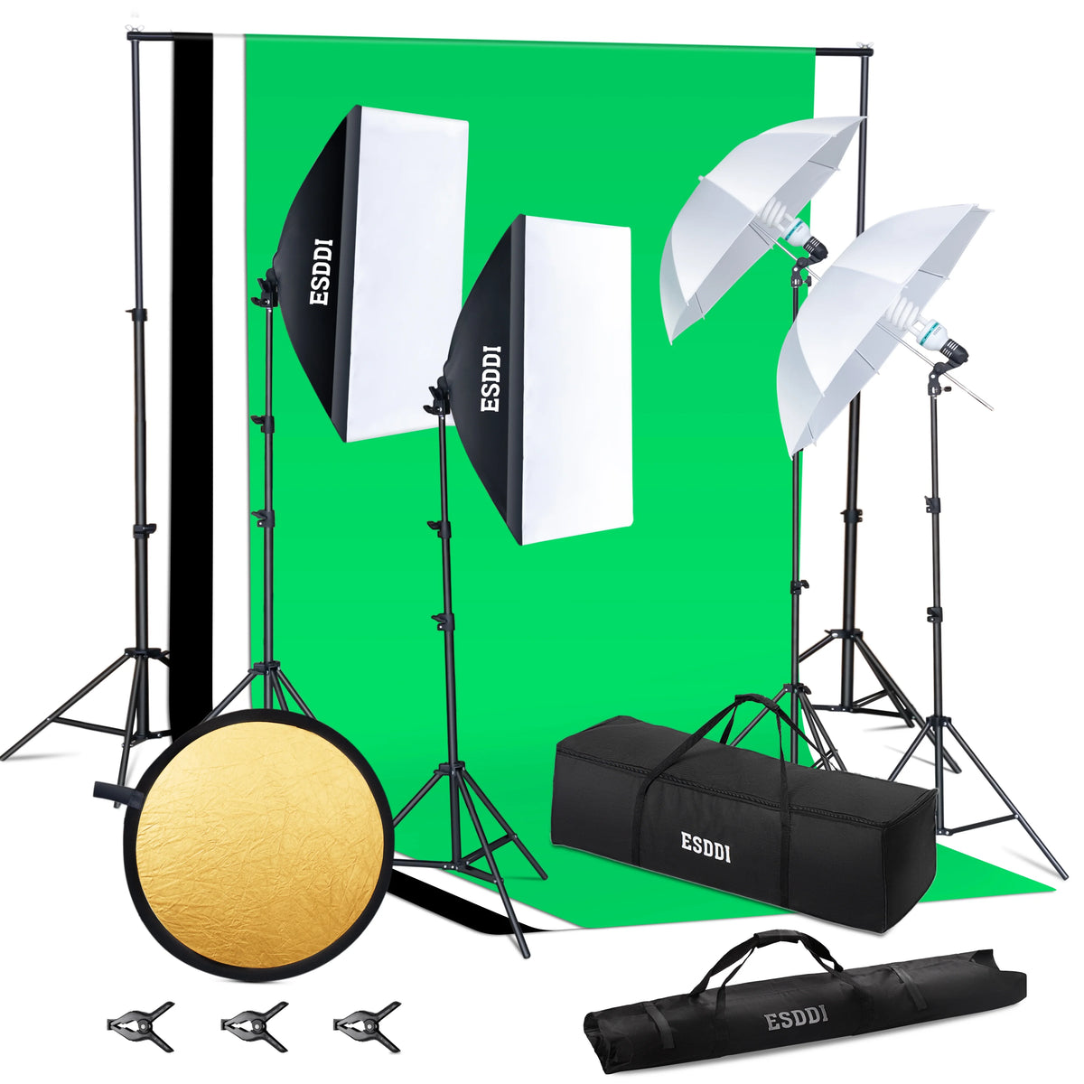 Softbox - Fotostudio - Studiolamp  - 5x85W - LED - ESDDI