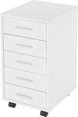 Ladeblok op wielen - Ladeblok bureau - Rolcontainer - Wit - ML-Design
