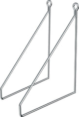 Plankdrager - Metaal - Set van 2 - 20x25 cm - Zilver - ML-Design