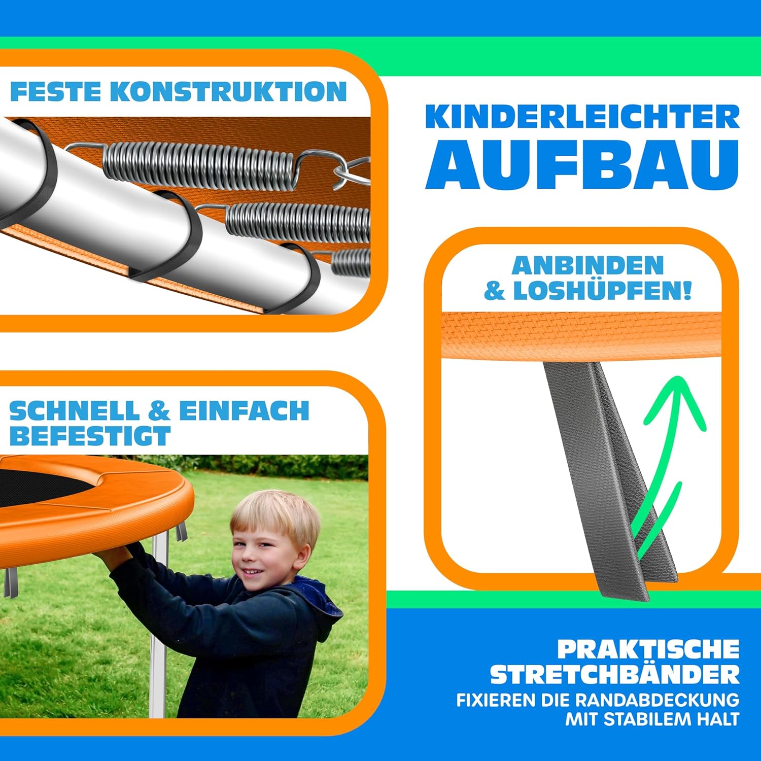 KESSER® Trampoline Randafdekking - Rand - Ø366cm - Oranje