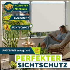 Klemluifel - Balkon luifel - Verticale luifel - 120 x 310 cm - Beige - Tillvex®