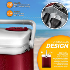 Koelbox Elektrisch – 12V en 230 volt - Coolbox - Frigobox - 32L – Rood