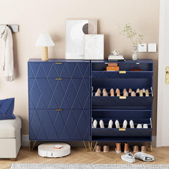 Schoenenkast - Schoenenrek - 80x24x120 cm - Blauw