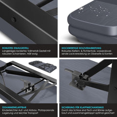 KESSER® Biertafel - Picknicktafel - Opvouwbaar - Antraciet •