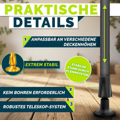 Klemluifel - Balkon luifel - Verticale luifel - 200x310 cm - Taupe - Tillvex®