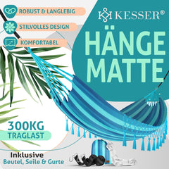 Kesser® Hangmat - Belastbaar tot 300kg - 320x150cm - Blauw