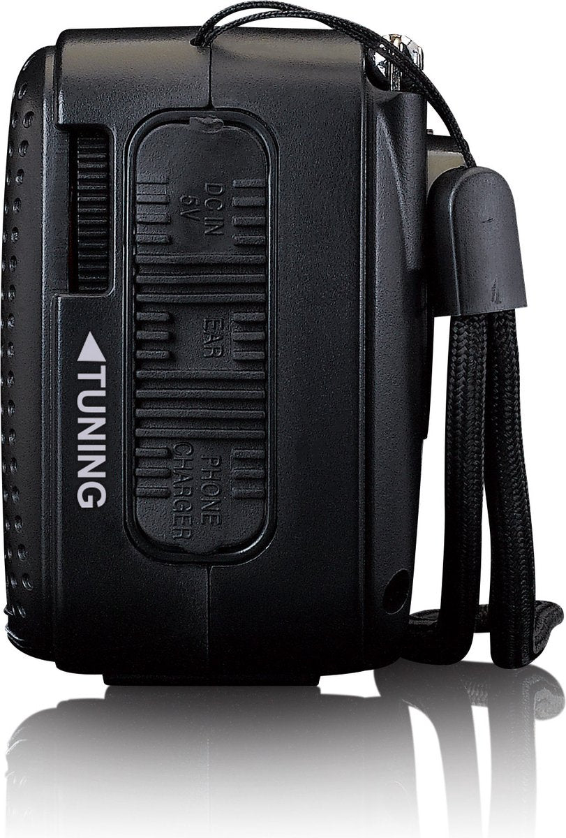 Lenco Noodradio - Draagbare opwindbare Radio - Zaklamp en Powerbank - MCR-112BK - Zwart