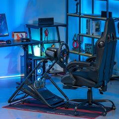 GTPLAYER stuurwielhouder voor simrace-stuurwielen G920 G29 G25 G27 G923 T300RS, met schakelhendelhouder, in hoogte en hoek verstelbaar.