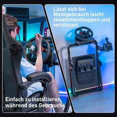 Wheel stand - Racestuur standaard - Stuurwielhouder - Zwart - GTPLAYER