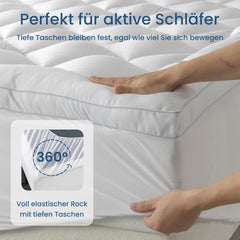 BedStory Matrastopper, 90 x 200 cm, wit, 800 g/m², ultrazachte matrastopper met diepe zakken, machinewasbare matrasbeschermer, geschikt voor matrassen met een dikte tot 40 cm