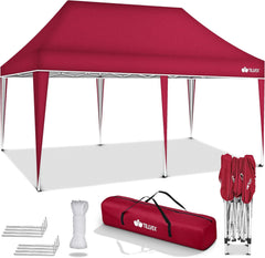 Tillvex® Partytent - 3x6m - Paviljoen - Easy Up - Rood •