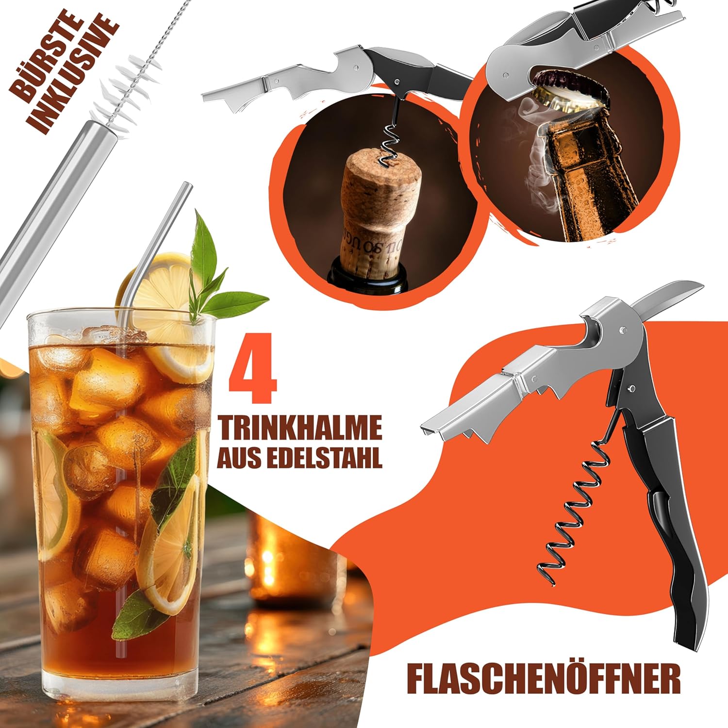 KESSER® Barbecuebestekset, 37-delig, van roestvrij staal, grillset met grilltang, grillspatel, grillvork, grillspies, thermometer, kurkentrekker, grillmat en tas