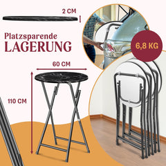 KESSER® Bartafel - Bistrotafel - Klaptafel - 110cm - Marmar