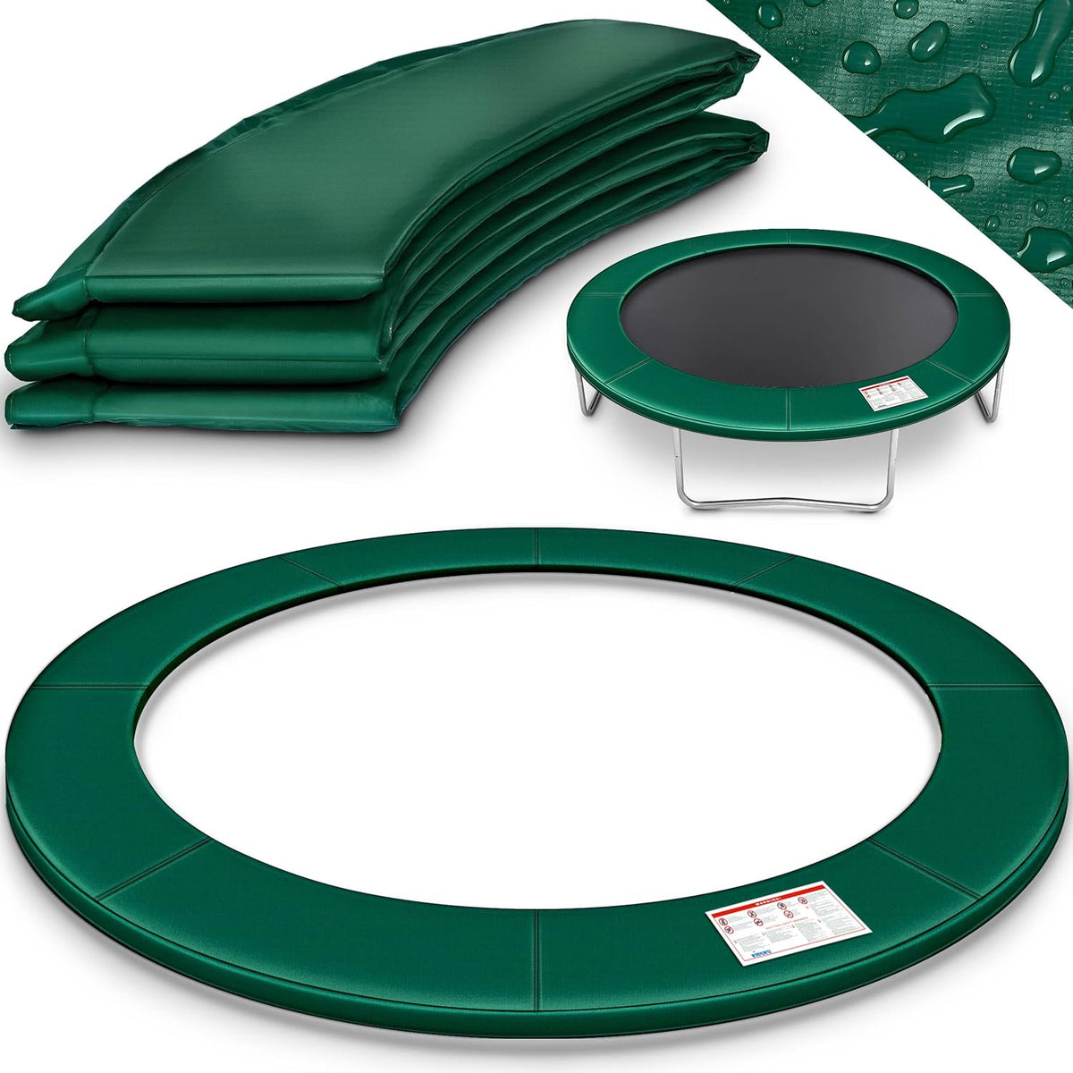 Kiduku Trampoline Randafdekking - Rand - Ø305cm - Groen