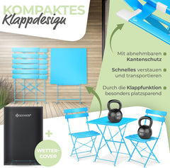 KESSER® Bistroset 2 Persoons - Tuinstoelen - Tuinset - Blauw