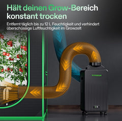Luchtontvochtiger - Dehumidifier - Slaapkamer & Badkamer - Zwart - AeroDrain D12 - VIVOSUN
