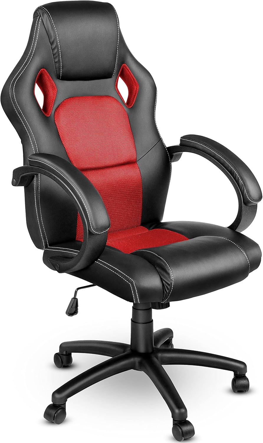 Ergonomische Bureaustoel -  Office Chair - Gamestoel - Volwassenen - Rood/Zwart - TRESKO