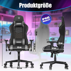 KESSER® Gamingstoel - Bureaustoel - Draaibaar - Zwart