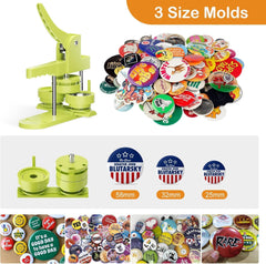 Button maker - Pin maker - 400 stuks - Groen