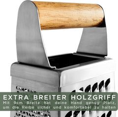 Rasp  - Kaasschaaf - Kaasrasp - Blokrasp - 24,5x10,5 cm -RVS - Hout - WALDWERK •