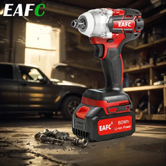 Slagmoersleutel met accu - Slagschroevendraaier - Met 2 Batterijen - EAFC