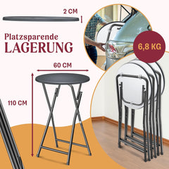 KESSER® Bartafel - Bistrotafel - Klaptafel - 110cm - Antraciet
