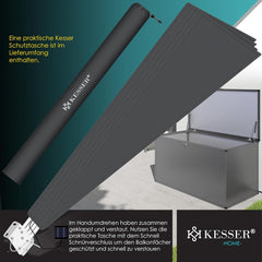 KESSER® opvouwbaar balkonscherm - LED - 140x140cm - Antraciet