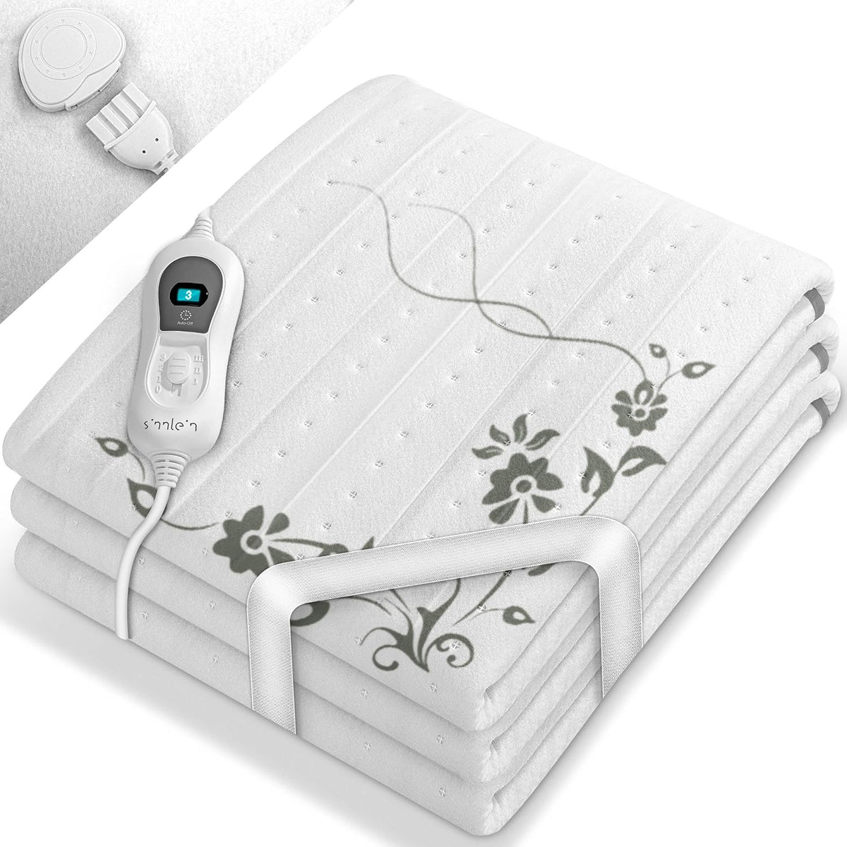 Elektrische onderdeken - Warmtedeken - 1 persoons - 150x80 cm - Wit - Sinnlein®