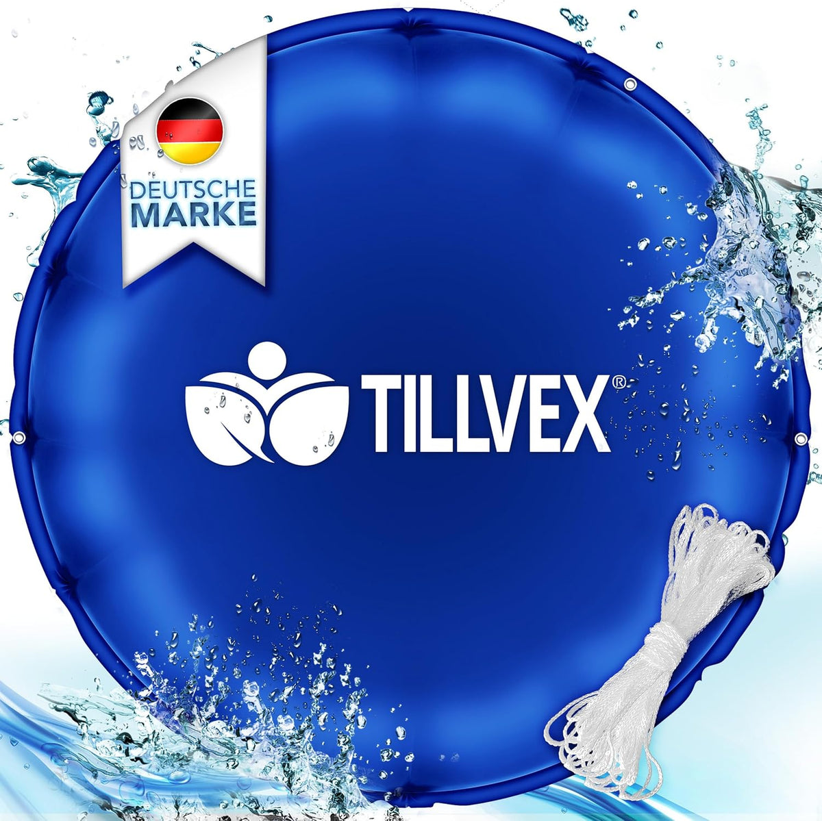 tillvex® Zwembadkussen winter XXL, luchtkussen incl. reparatieset, winterkussen met veiligheidsventiel, zwembadkussen, zwembadafdekking, kussen, dubbele naad (300 cm, blauw)