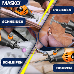 MASKO® Multitool - Roterend - 141-delige accessoireset - Oranje