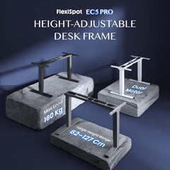 Zit sta bureau - Elektrisch - Verstelbaar - Bureauframe - EC5W - FLEXISPOT