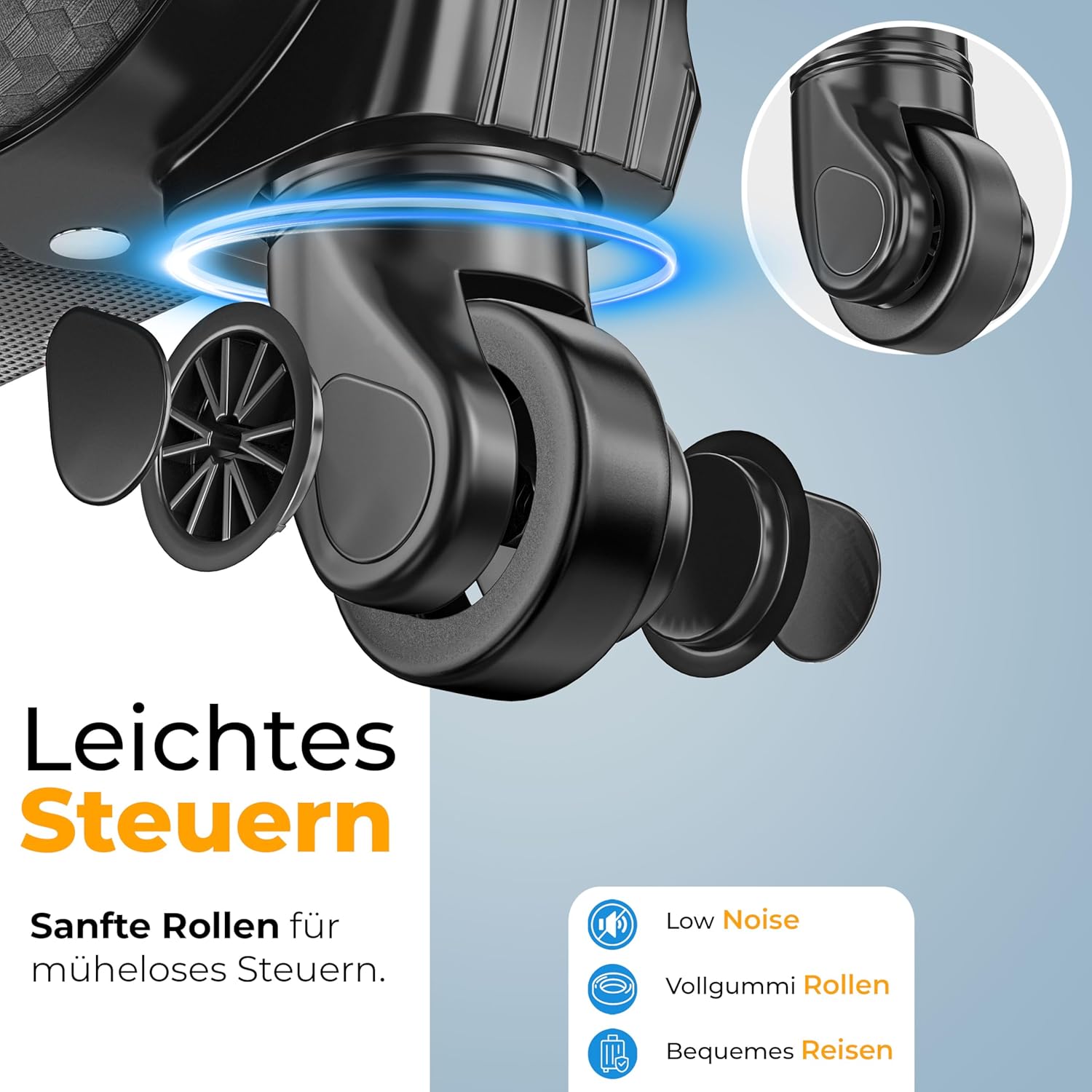 KESSER® Reiskofferset - 4-delig - Trolley - Kofferset - Antraciet