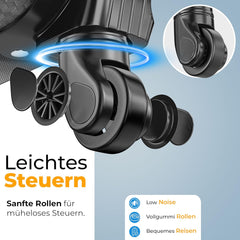 KESSER® Reiskofferset - 4-delig - Trolley - Kofferset - Antraciet