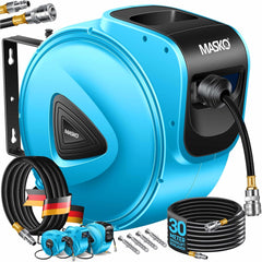 Automatische Luchtslanghaspel - Luchthaspel - 30 meter - Blauw