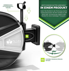 Wandslangenbox - Tuinslanghaspel - Tuinslang met haspel - 20 meter - Zwart