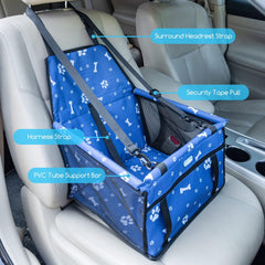 Hondenmand auto - Autostoel hond - 40x34x25 cm - Blauw - Nobleza