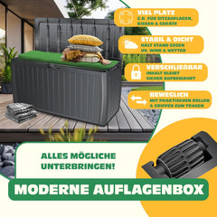 KESSER® Opbergbox 290L - Inklapbaare - Tuinkist - Antraciet
