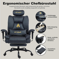 Ergonomische Bureaustoel -  Office Chair - Gamestoel - Volwassenen - Grijs - SYMINO