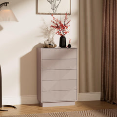 UEV Commode met 5 laden, 60 cm, opbergkast met zijdeachtige toets, oppervlak met uniek motief, grote opbergruimte, elegante Scandinavische stijl, voor slaapkamer, woonkamer, 60 x 33,5 x 94 cm