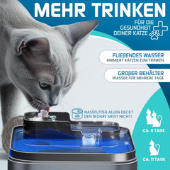 Drinkfontein Kat - Waterfontein Kat - Kattenfontein - 3,5L - Grijs - LOVPET®