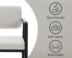 Eetkamerstoelen - Set van 2 - Met armleuning - Beige - Wahson