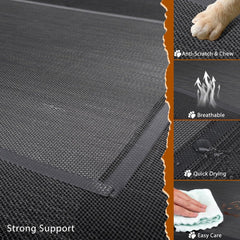 Hondenbed op pootjes – Grijs - 124x90 cm - Zwart - Nobleza •