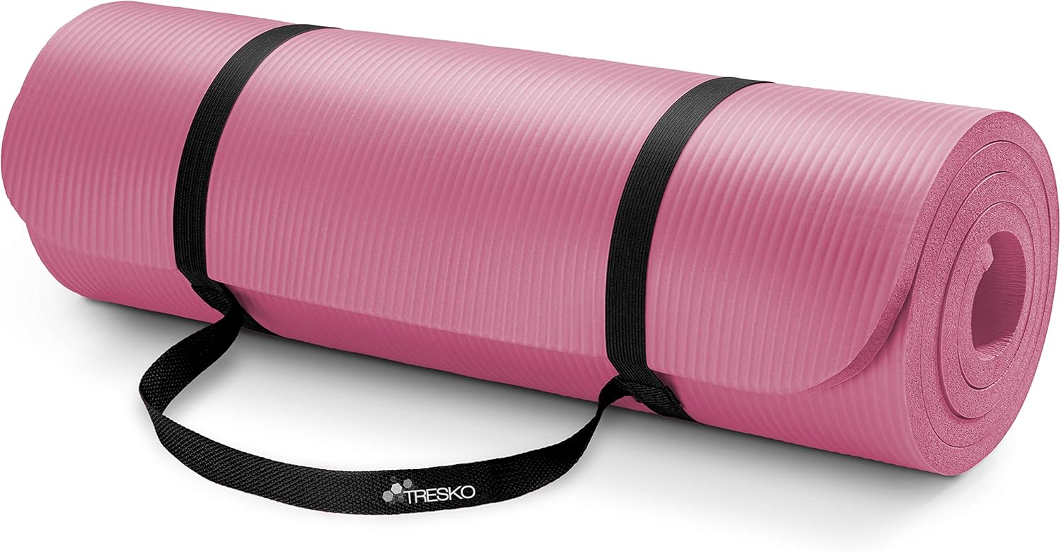Yoga mat - Fitness mat - Sport mat - Anti slip - Extra dik - Roze