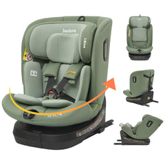 Autostoel - Isofix Autostoeltje - 0-12 jaar - Groen - Jovikids