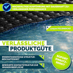 tillvex® Zwembad zonnezeil, rond, diameter 305 cm, zonnefolie 120 µm, op maat te snijden
