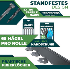KESSER® Gazonrand - Tuinrand - 10m - 5cm - Antraciet