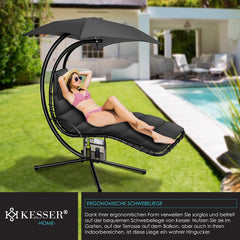 Kesser® Hangstoel - Ligstoel - Ligbed - 200x194x100cm - Antraciet